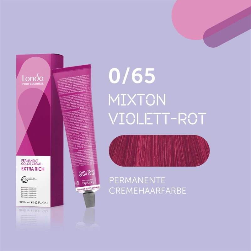 Londa Permanente Cremehaarfarbe 0/66 – 60 Ml, Für Lebendige Farbe Und Glanz