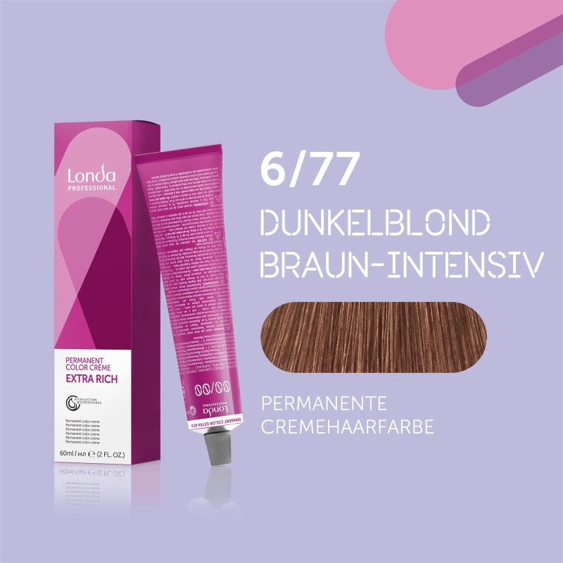 Alcina Color Creme 6.77 – Dunkelblond Intensiv Braun, Permanente Haarfarbe, 60 Ml