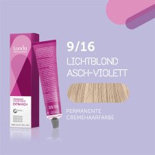 Londa Professional Extra Rich Crème Permanente Cremehaarfarbe 9/16 Lichtblond asch-violett 60ml
