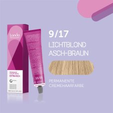 Londa Professional Extra Rich Crème Permanente Cremehaarfarbe 9/17 Lichtblond asch-braun 60ml