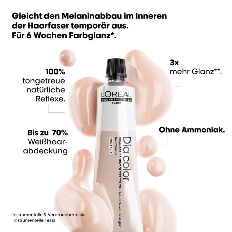 L'Oreal Professionnel Dia Light 4.15 – Mittelbraun Asch Mahagoni Haarfarbe