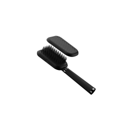 Bellody Patentierte Haarbürste mit Selbstreinigungsfunktion (1 Stück - Classic Black)