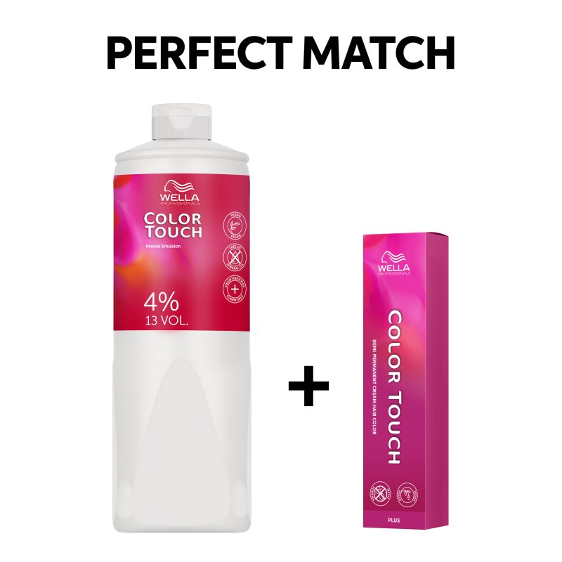 Wella Professionals Color Touch Plus 44/07 – Mittelbraun Intensiv Natur Braun, 60 Ml, Mit Besserer Grauabdeckung