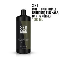 Sebastian Professional Seb Man The Multitasker 3in1 - Hair, Beard & Body Wash 1000ml