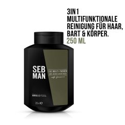 Sebastian Professional Seb Man The Multitasker 3in1 - Hair, Beard & Body Wash 250ml