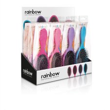 XanitaliaPro Rainbow Entwirrbürste Display mit 12 Verschiedenen Bürsten in 4 Farben